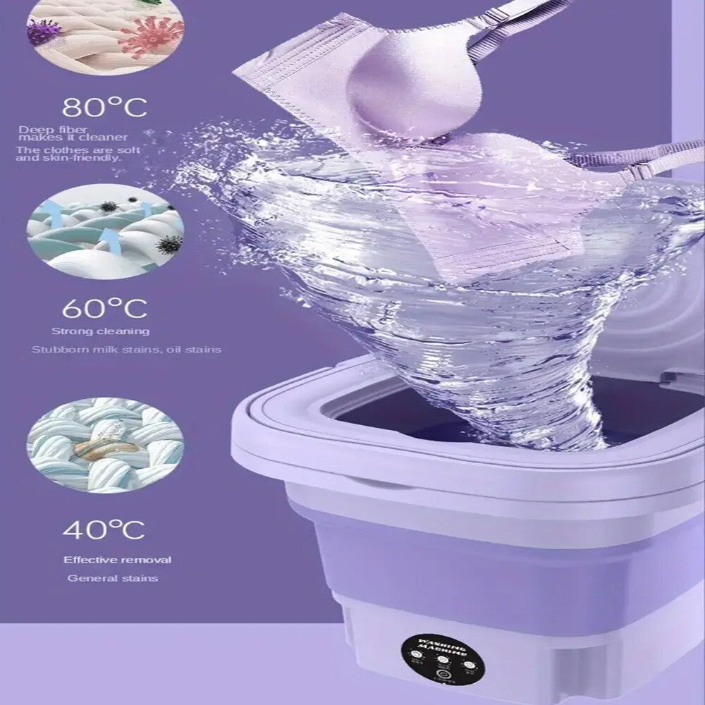 Portable Washing Machine Mini Washer Foldable Washer and Spin Dryer Small Travel