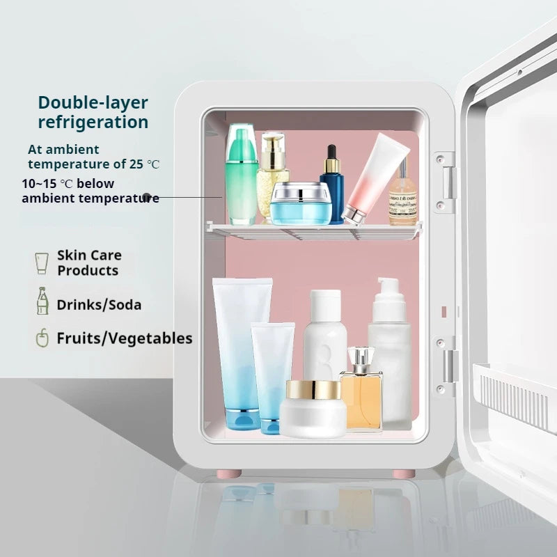 Portable Mini Fridge Refrigerator Cosmetics Refrigerator Car Refrigerator Makeup Freezer Hotels for Home Car Use