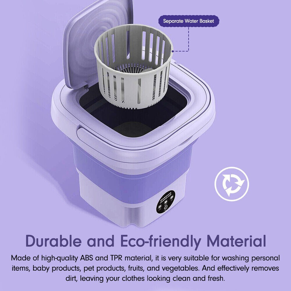 Portable Washing Machine Mini Washer Foldable Washer and Spin Dryer Small Travel