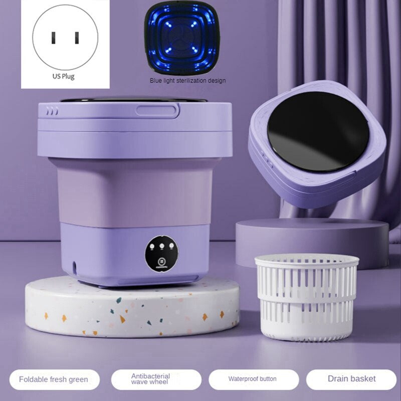 Portable Washing Machine Mini Washer Foldable Washer and Spin Dryer Small Travel