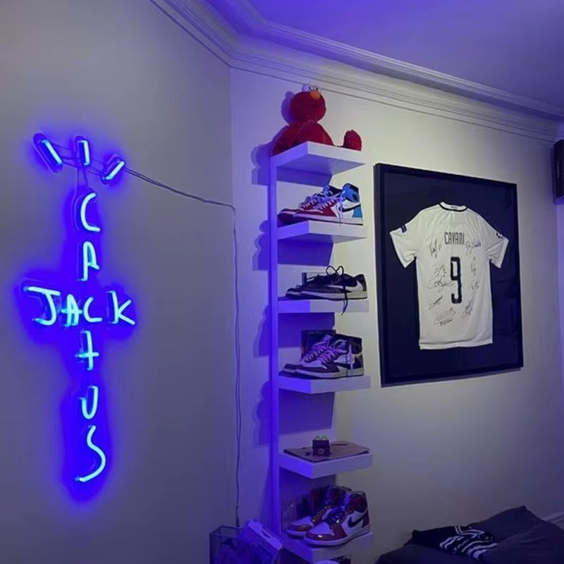Cactus Jack Custom Neon LED Wall Sign - Handcrafted Home Decor for Housewarming and Birthday Gifts