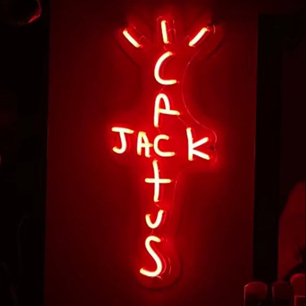 Cactus Jack Custom Neon LED Wall Sign - Handcrafted Home Decor for Housewarming and Birthday Gifts