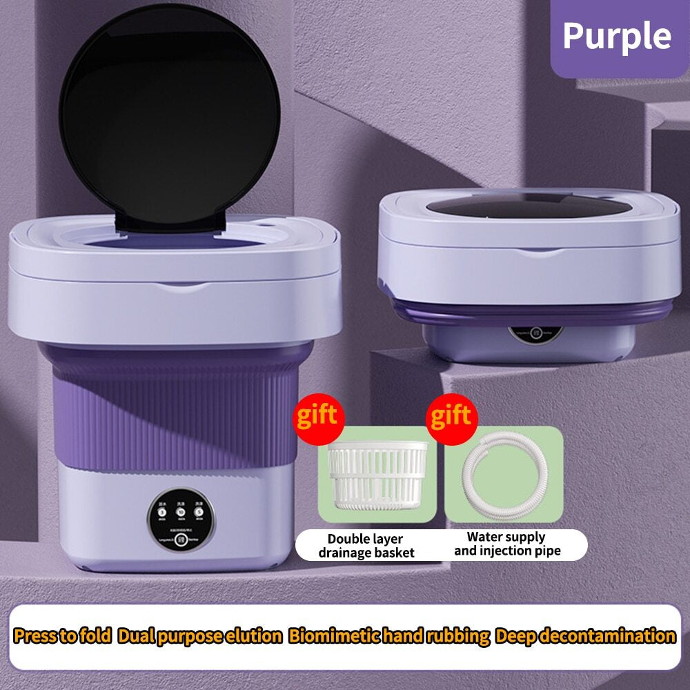Portable Washing Machine Mini Washer Foldable Washer and Spin Dryer Small Travel