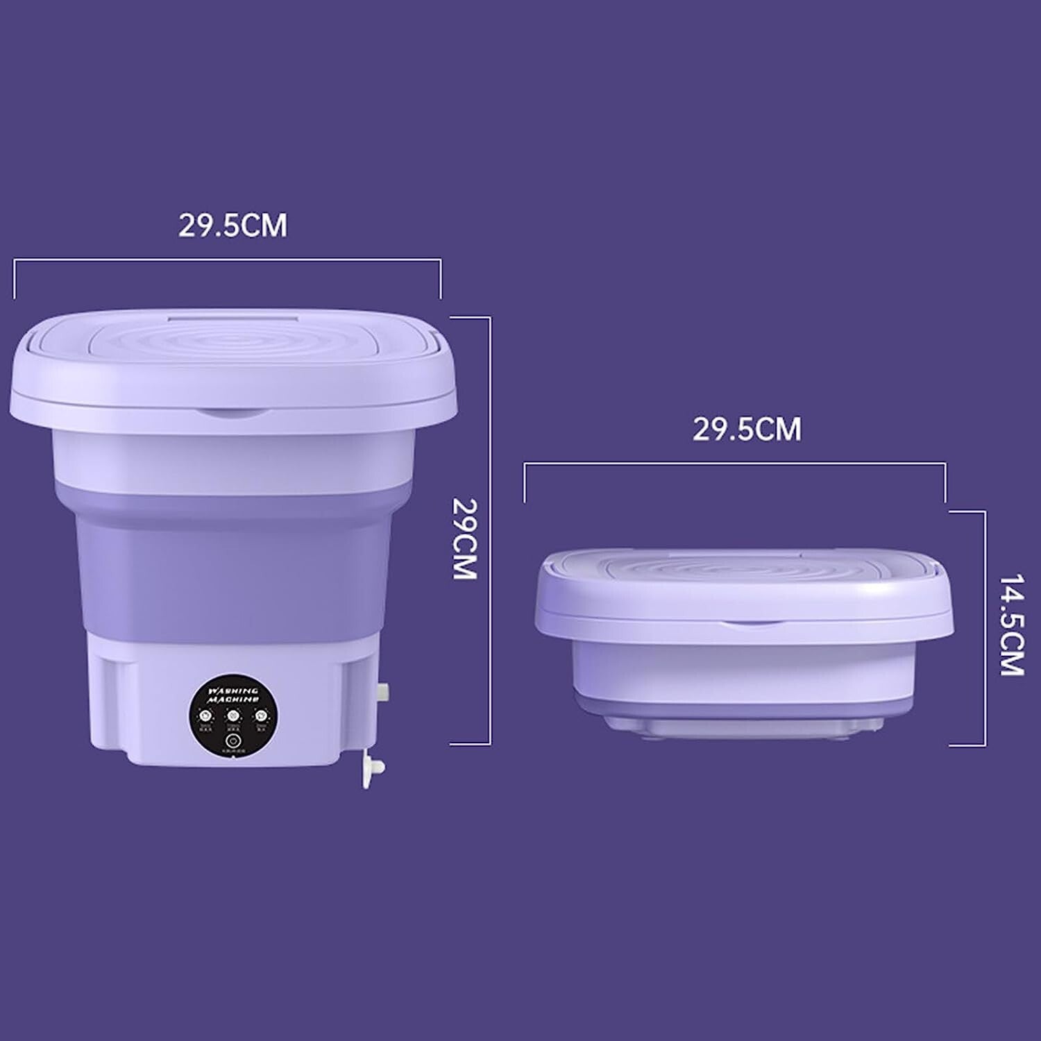 Portable Washing Machine Mini Washer Foldable Washer and Spin Dryer Small Travel