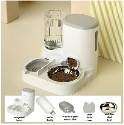 Cat Bowl Automatic Feeder for Cats, Dogs, Pets, Water Dispensers, Integrated Cat Bowl, Cat Food Basin, Dogs, Eating, Drinking Wa