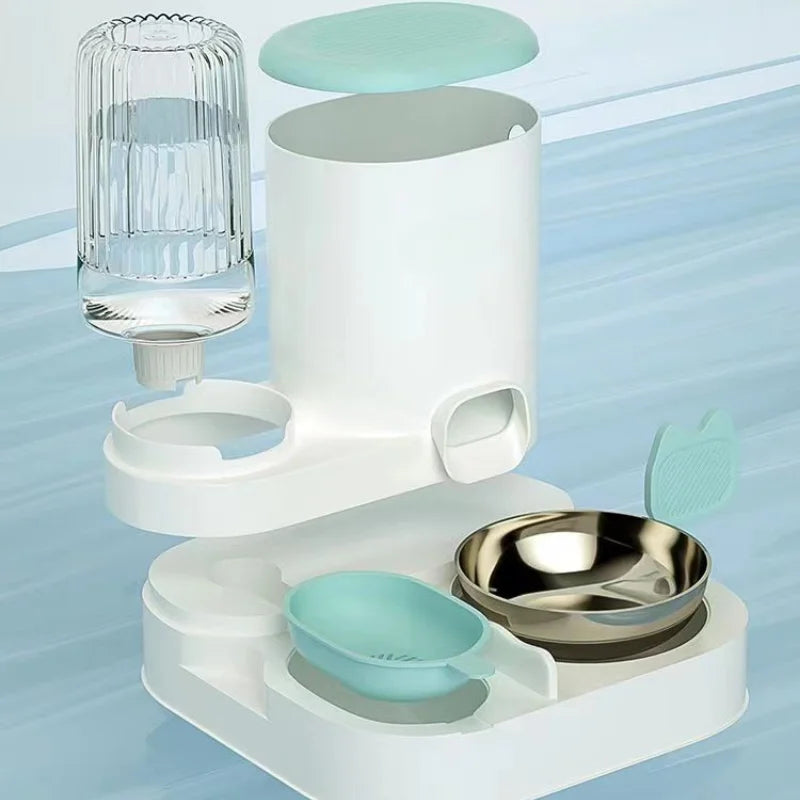 Cat Bowl Automatic Feeder for Cats, Dogs, Pets, Water Dispensers, Integrated Cat Bowl, Cat Food Basin, Dogs, Eating, Drinking Wa