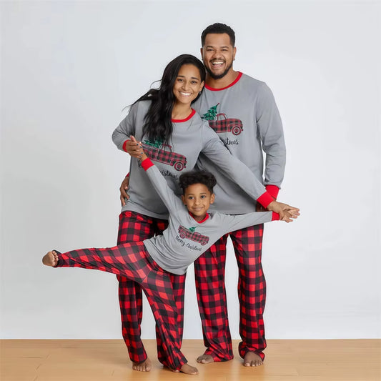 Winter Cotton Family Matching Christmas Pajamas Sleepwear