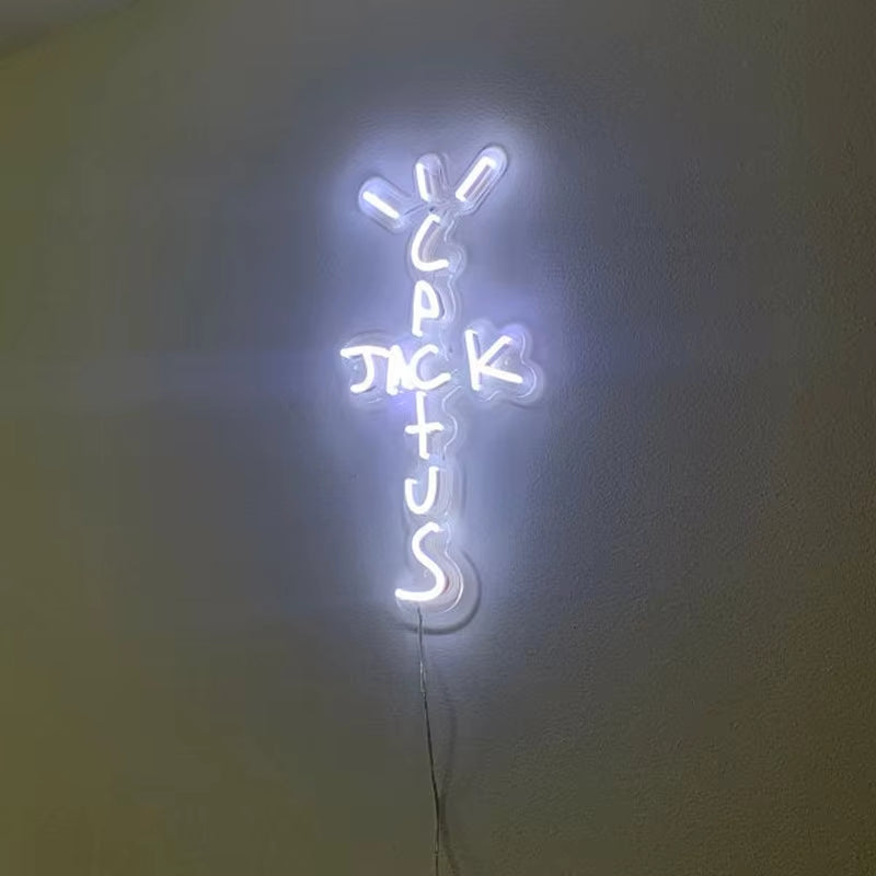 Cactus Jack Custom Neon LED Wall Sign - Handcrafted Home Decor for Housewarming and Birthday Gifts