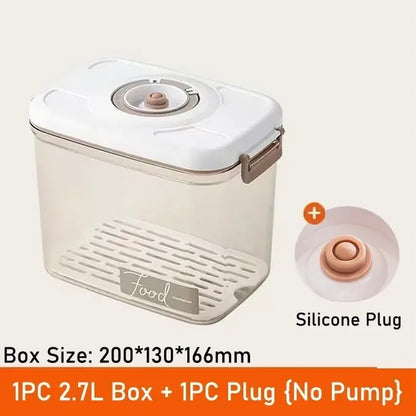 Vacuum Food Storage Box Fresh-Keeping Canister Sealed Storage Container Large Capacity Food Dispenser Kitchen Storage Box