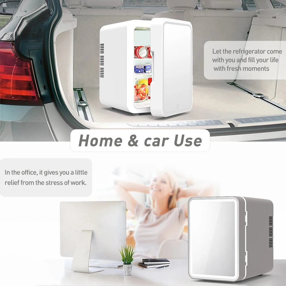 Portable Mini Fridge Refrigerator Cosmetics Refrigerator Car Refrigerator Makeup Freezer Hotels for Home Car Use